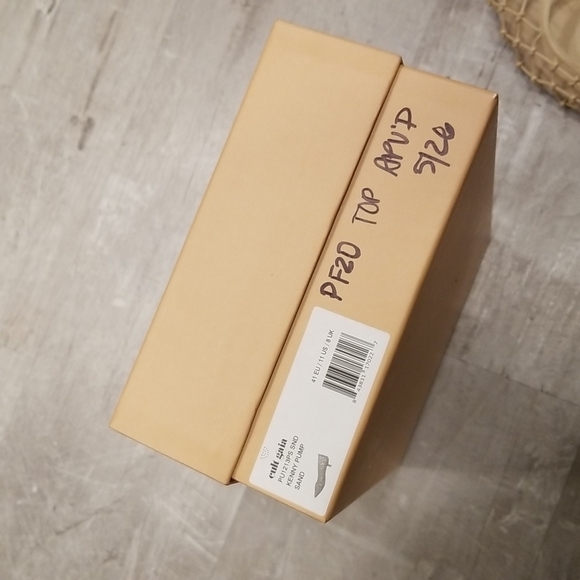 💕CULT GAIA💕 Kenny Pump Mule ~ Pointed Toe Basket Weave Leather Sand EU 41 NWT - Picture 16 of 16